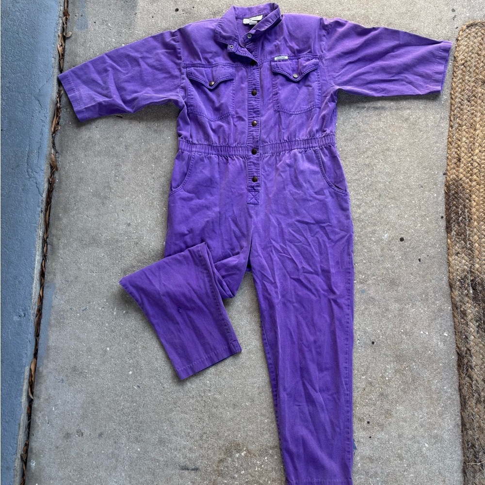 Vintage Purple Corduroy Jumpsuit
